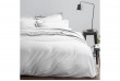 Housse de couette 220x240 + 2 taies d'oreiller - Satin de Coton - Blanc