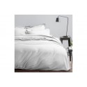 Housse de couette 220x240 + 2 taies d'oreiller - Satin de Coton - Blanc