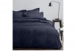 Housse de couette 220x240 + 2 taies d'oreiller - Satin de Coton - Indigo