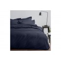 Housse de couette 220x240 + 2 taies d'oreiller - Satin de Coton - Indigo