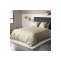 Housse de couette 200x200 cm + 2 taies d'oreiller 63x63 cm 100% Polyester 60 gsm Carmel