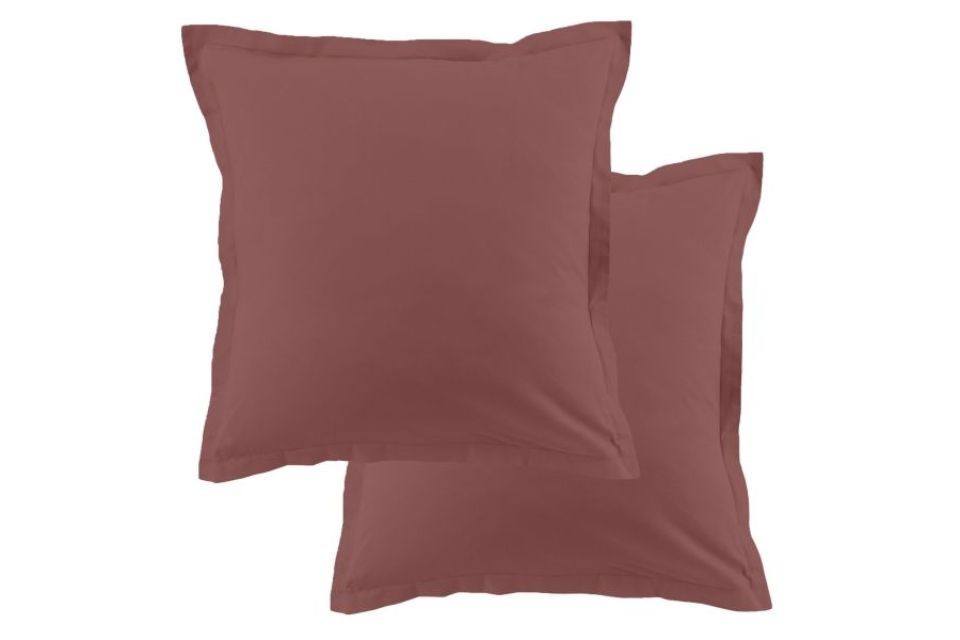 Lot de 2 taies d'oreiller 63x63 cm Coton 57 fils