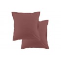 Lot de 2 taies d'oreiller 63x63 cm Coton 57 fils