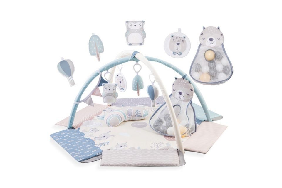 Arche de Jeu MoMi PASTEL 3 en 1 – Tapis d’Activité Complet