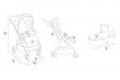 Poussette GISELLE MoMi 2 en 1 - Jusqu'à 22 kg - Kit d'accessoires et Sac