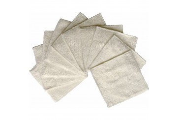 Lot de 10 carrés démaquillants lavables - Bambou - 10x10 cm