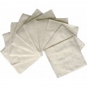 Lot de 10 carrés démaquillants lavables - Bambou - 10x10 cm