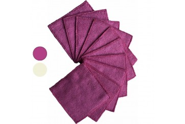Lot de 10 carrés démaquillants lavables - Bambou - 10x10 cm