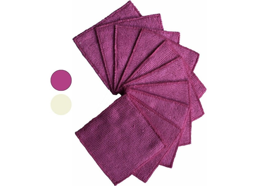 Lot de 10 carrés démaquillants lavables - Bambou - 10x10 cm