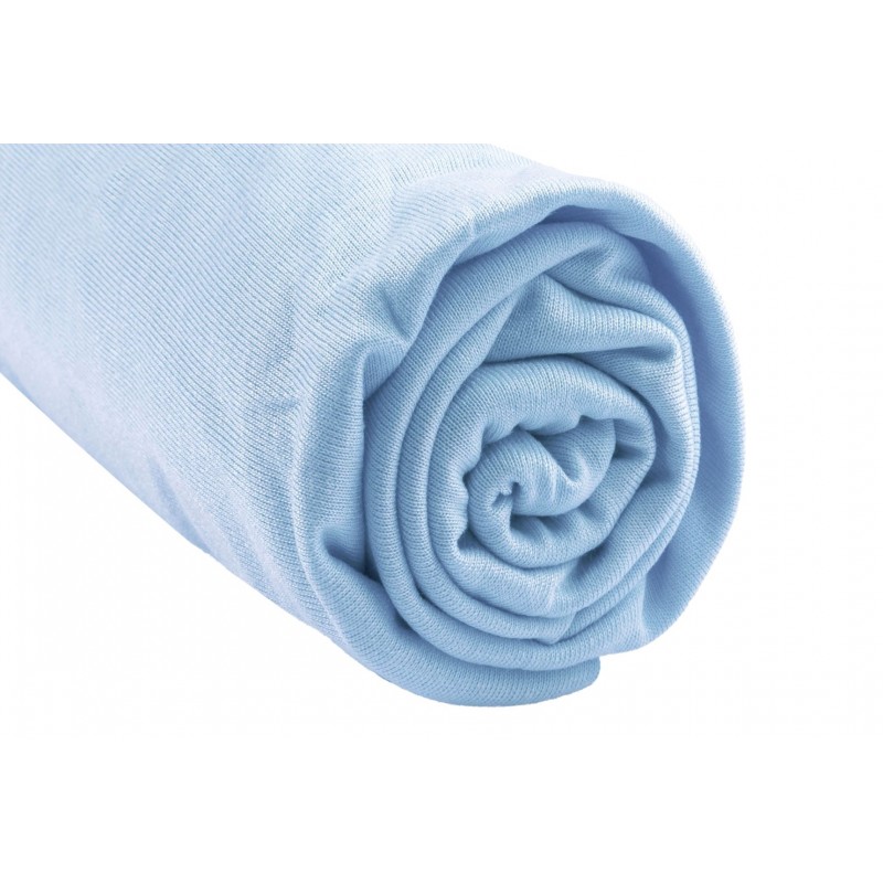 Drap housse 80x200 bleu ciel – CozyParadise