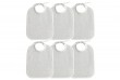 Bavoir imperméable 30x40 Coton Blanc (Lot de 5)