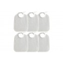 Bavoir imperméable 30x40 Coton Blanc (Lot de 5)