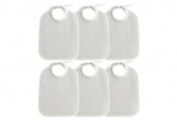 Bavoir imperméable 30x40 Coton Blanc (Lot de 5)