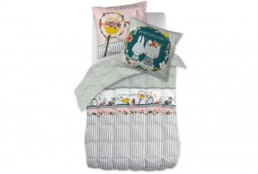 Couette imprimée 140x200 cm enfant - Coton – Motif Jardinage