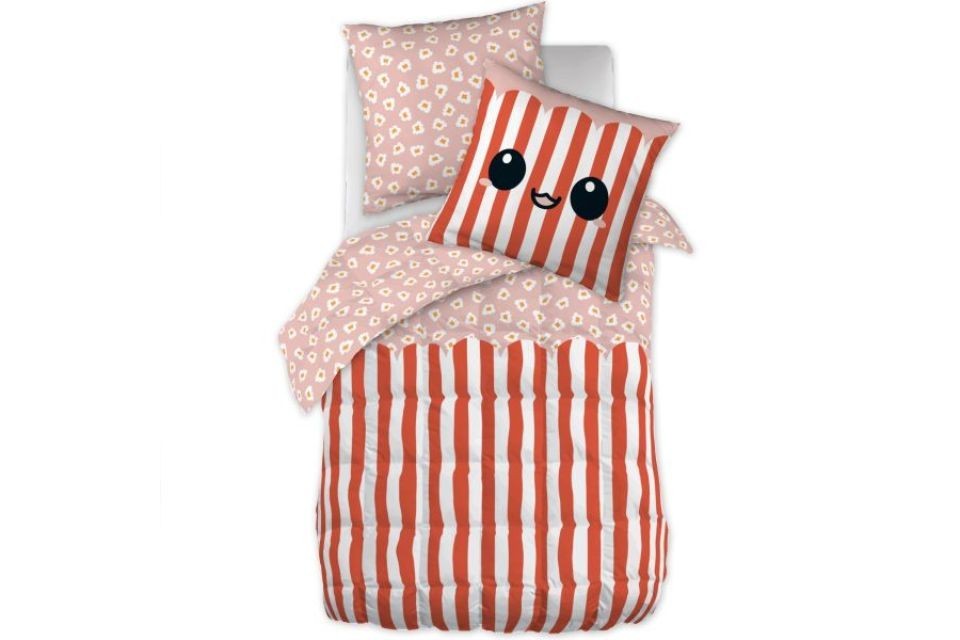 Parure de lit enfant 140x200 cm Coton Fresh Popcorn