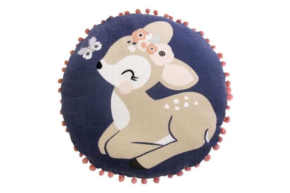 Coussin 40 cm Gaze de Coton Forêt Enchantée