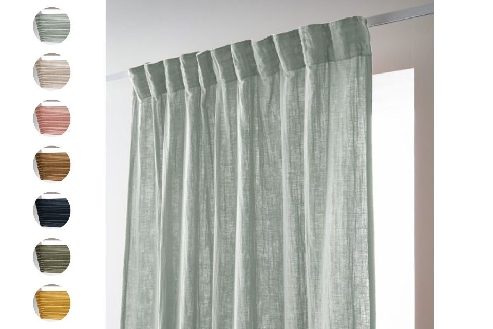 Rideau 140x240 cm Galon fronceur - Gaze de coton