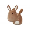 Coussin 40x45 cm Enfant - Motif Lapin Beige Taupe - Velours de coton