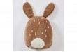 Coussin 40x45 cm Enfant - Motif Lapin Beige Taupe - Velours de coton