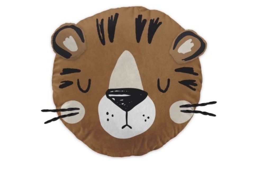 Coussin pour Enfant - 30 cm - Coton - Diego le tigre