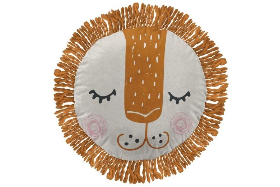 Coussin 40x40 cm pour Enfant - Coton - Charlie avec franges macramé