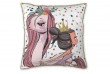 Coussin 40x40 cm Coton - Rose - Pegase avec passepoil