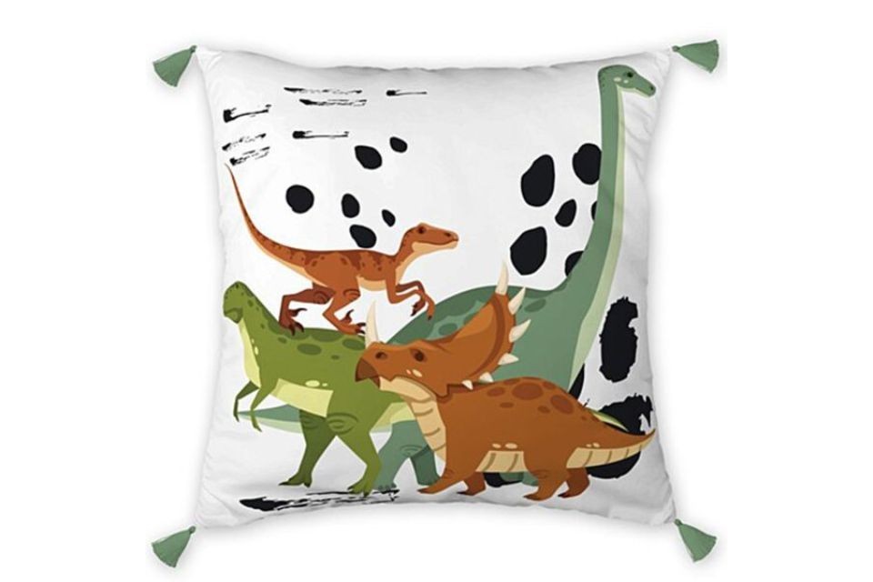 Coussin 40x40 cm pour Enfant - Coton - Cretace avec pompons