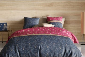 Housse de couette 220x240 cm + 2 taies d'oreiller 63x63 cm Coton Lily