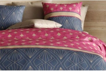 Housse de couette 220x240 cm + 2 taies d'oreiller 63x63 cm Coton Lily