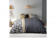 Housse de couette réversible 240x260 cm + taies d'oreiller, coton 57 fils, Union