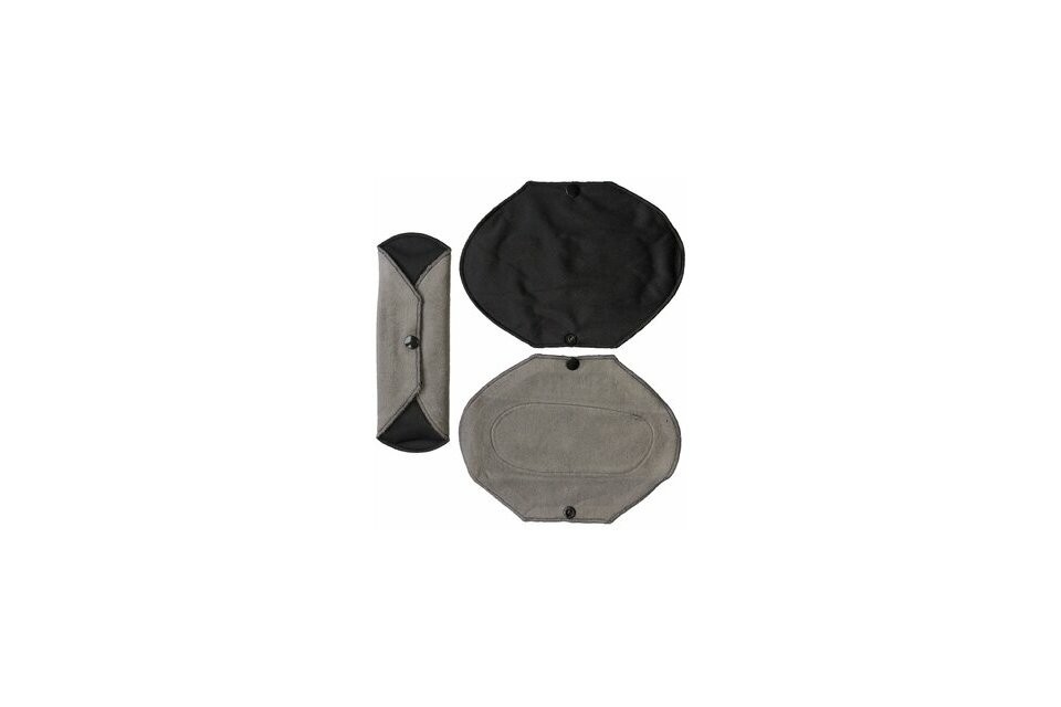 Serviette hygiénique lavable Jour - lot de 3 - noir
