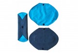 Serviette hygiénique lavable Nuit - lot de 3 - Bleu Gris