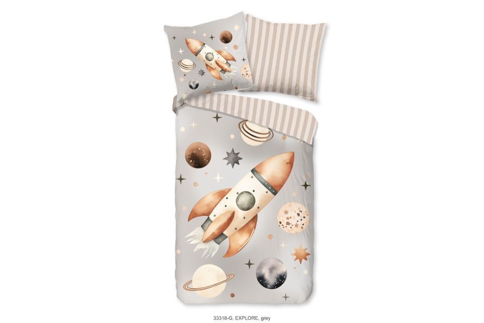 Parure de lit 140x200 cm kids Good Morning no.33318 gris
