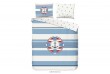 Parure de lit 240x220 cm microfibre 33265 bleu