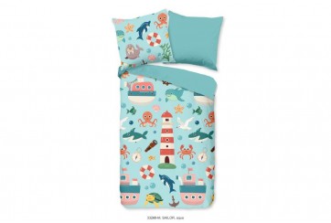 Parure de lit 140x200 cm microfibre 33268 aqua