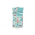 Parure de lit 140x200 cm microfibre kids 33268 aqua