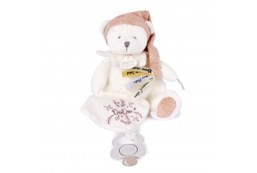 Ours rose Pantin Attache-sucette - Doudou 25 ans