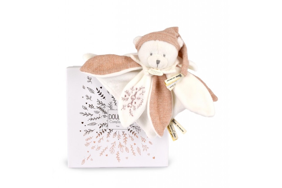 Ours Rose Pantin d'activités - Doudou 25 ans