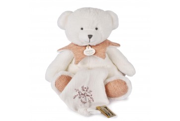 Ours Rose Pantin avec Doudou Mouchoir - Doudou 25 ans