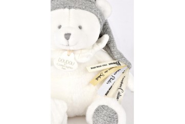 Ours argent Pantin Attache-sucette - Doudou 25 ans