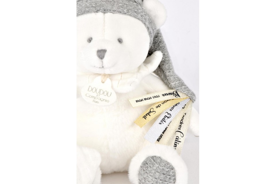 Ours argent Pantin Attache-sucette - Doudou 25 ans