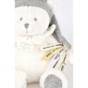 Ours argent Pantin Attache-sucette - Doudou 25 ans
