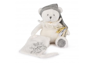 Ours argent Pantin Attache-sucette - Doudou 25 ans