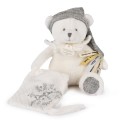 Ours argent Pantin Attache-sucette - Doudou 25 ans