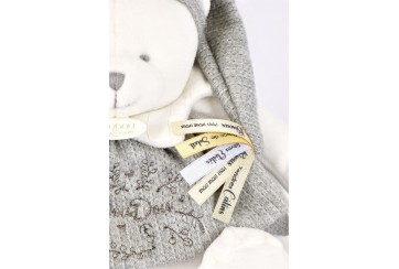 Ours Argent Pantin d'activités - Doudou 25 ans