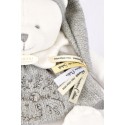 Ours Argent Pantin d'activités - Doudou 25 ans