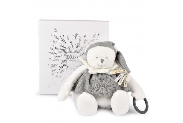 Ours Argent Pantin d'activités - Doudou 25 ans