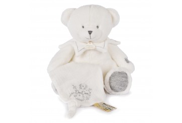 Ours Argent Pantin avec Doudou Mouchoir - Doudou 25 ans