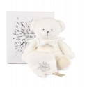 Ours blanc Pantin avec Doudou Mouchoir - Doudou 25 ans