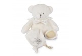Ours Blanc Pantin avec Doudou Mouchoir - Doudou 25 ans